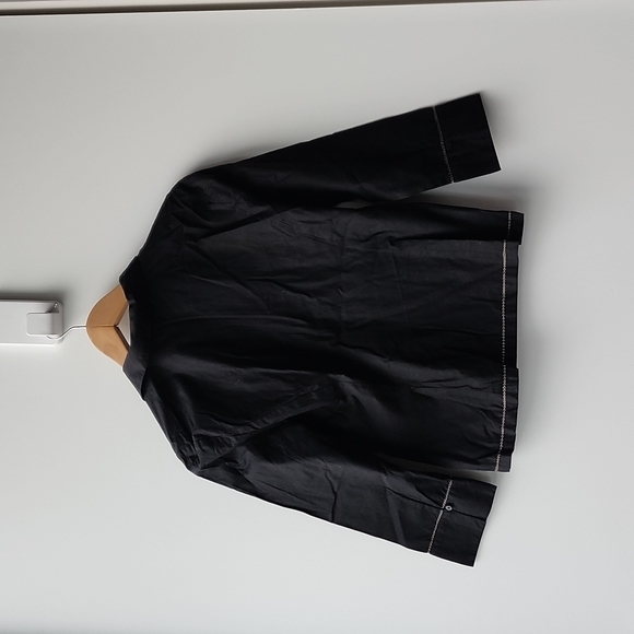 Vintage LOFT Embroidered Trim Button Down Shirt - Picture 5 of 5